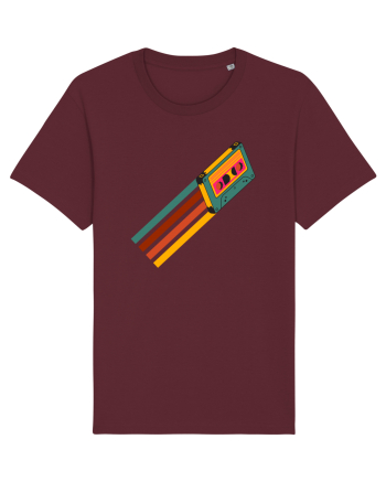 90'S Retro Cassette Tape Burgundy