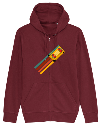 90'S Retro Cassette Tape Burgundy