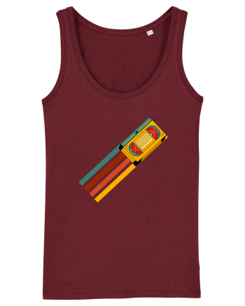 90'S Retro Cassette Tape Burgundy