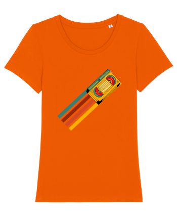 90'S Retro Cassette Tape Bright Orange