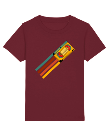 90'S Retro Cassette Tape Burgundy