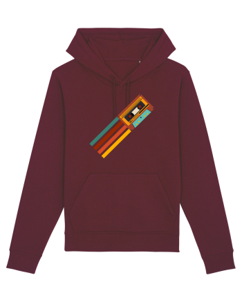 90'S Retro Cassette Tape Burgundy