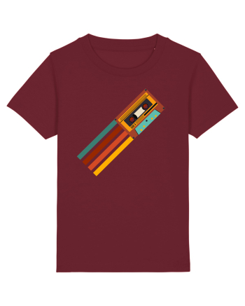 90'S Retro Cassette Tape Burgundy