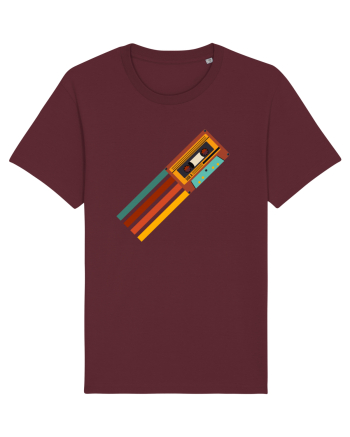 90'S Retro Cassette Tape Burgundy