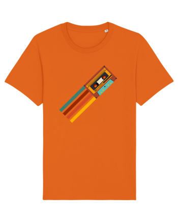 90'S Retro Cassette Tape Bright Orange