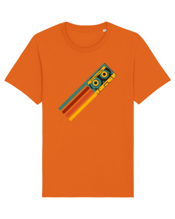 90'S Retro Cassette Tape Bright Orange