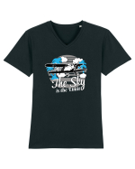 The sky is the limit. Tricou mânecă scurtă guler V Bărbat Presenter