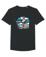 The sky is the limit. Tricou mânecă scurtă guler larg Bărbat Skater