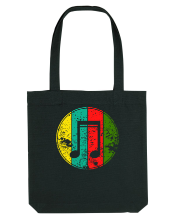 Retro Music Note Black