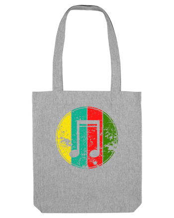 Retro Music Note Heather Grey