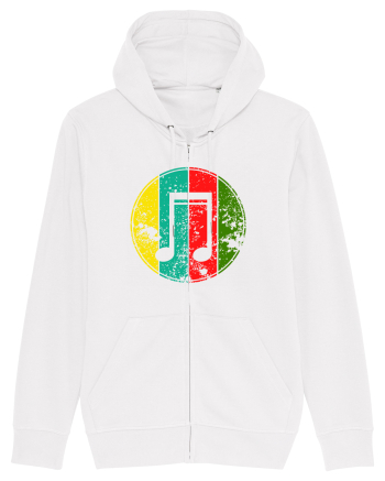 Retro Music Note White