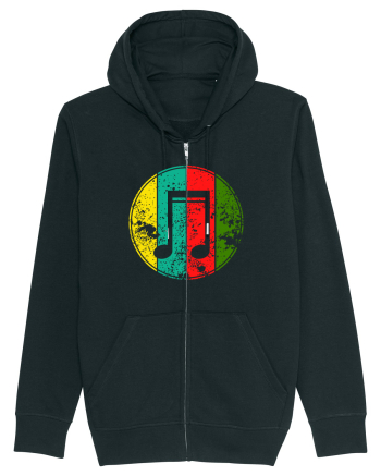 Retro Music Note Black