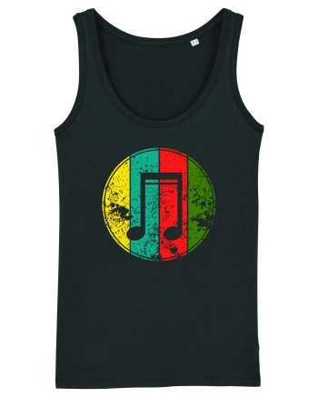 Retro Music Note Black