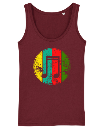Retro Music Note Burgundy