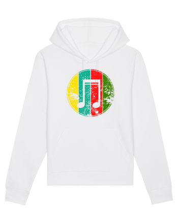 Retro Music Note White