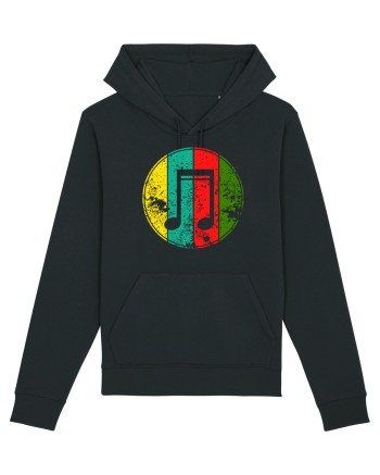 Retro Music Note Black