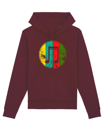 Retro Music Note Burgundy