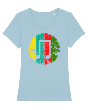 Retro Music Note Sky Blue