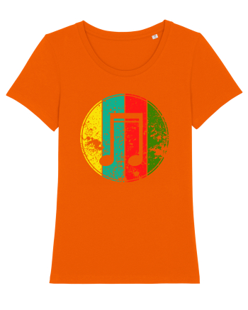 Retro Music Note Bright Orange