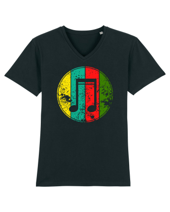 Retro Music Note Black