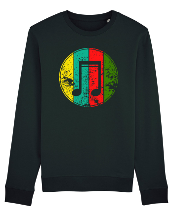 Retro Music Note Black