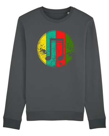 Retro Music Note Anthracite