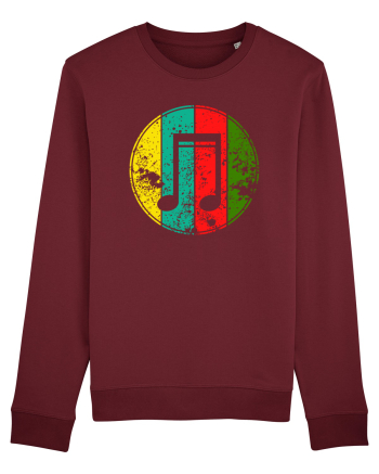 Retro Music Note Burgundy