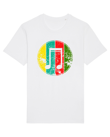 Retro Music Note White