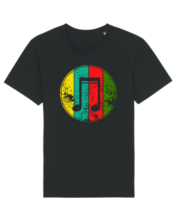Retro Music Note Black