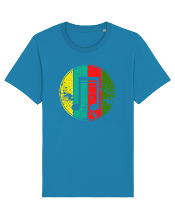 Retro Music Note Azur