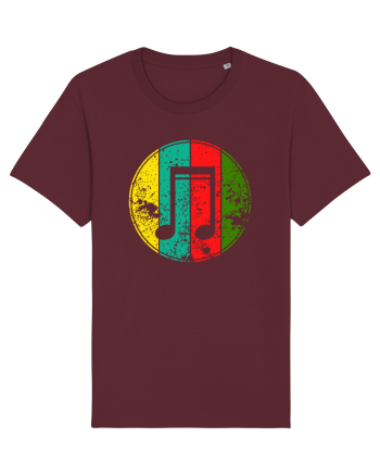 Retro Music Note Burgundy