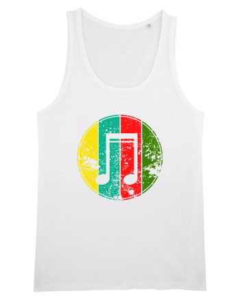Retro Music Note White