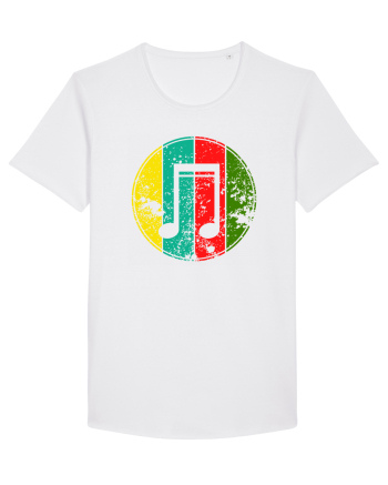 Retro Music Note White