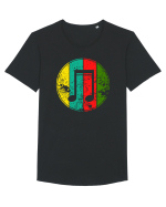 Retro Music Note Tricou mânecă scurtă guler larg Bărbat Skater