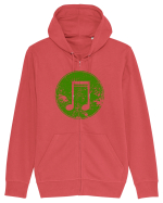 Retro Music Note Hanorac cu fermoar Unisex Connector