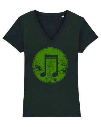 Retro Music Note Black