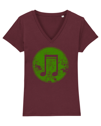 Retro Music Note Burgundy