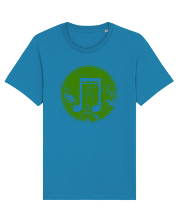 Retro Music Note Azur