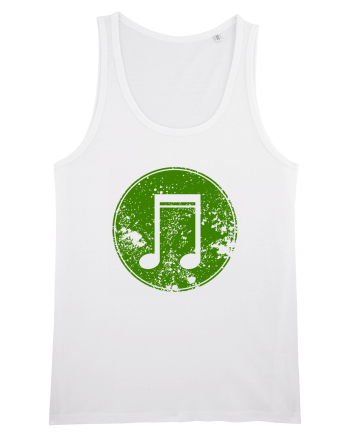 Retro Music Note White