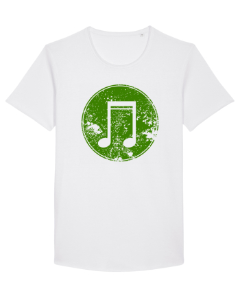 Retro Music Note White