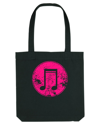 Retro Music Note Black