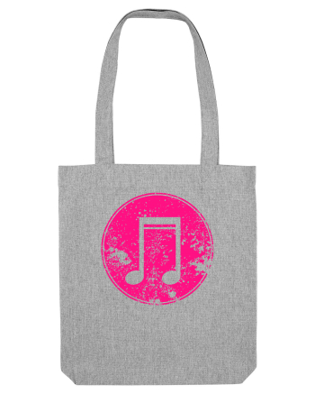 Retro Music Note Heather Grey