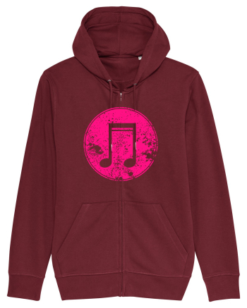 Retro Music Note Burgundy