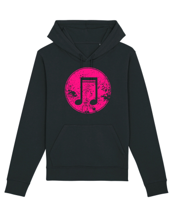 Retro Music Note Black