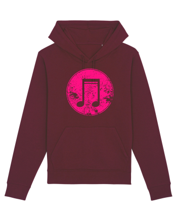 Retro Music Note Burgundy