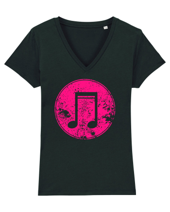 Retro Music Note Black