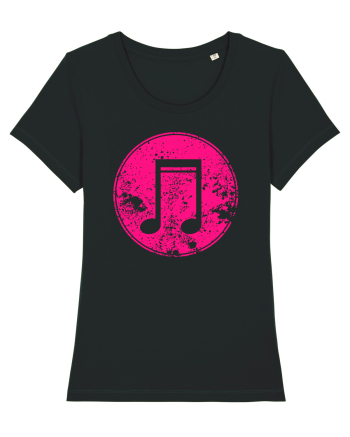 Retro Music Note Black