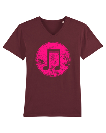 Retro Music Note Burgundy