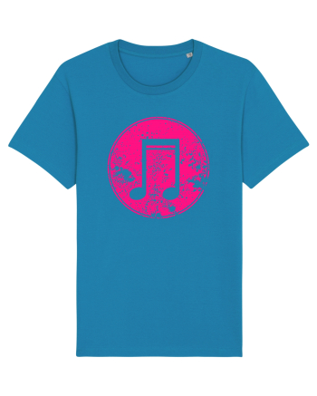 Retro Music Note Azur
