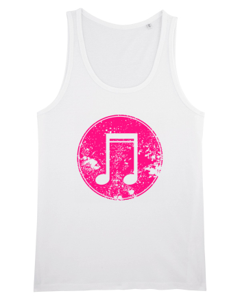 Retro Music Note White